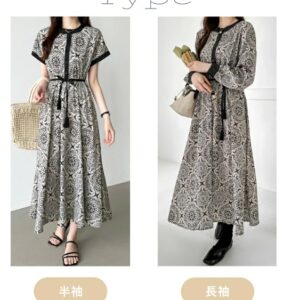 女士長裙民族風圖案