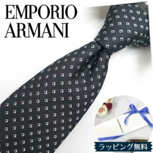 Emporio Armani 男士領帶 黑色/灰色