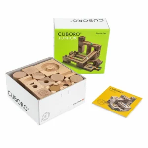 Cuboro JUNIOR 40塊入門套裝 201：球道和球塔。兒童木製積木。