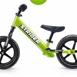 Strider Sport 12 吋綠色兒童平衡車，兒童無腳踏自行車，適合1、2、3歲男孩和女孩的生日禮物，超酷平衡車，兩年保修
