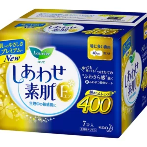 花王樂而雅F系列衛生巾夜用帶護翼 40cm x 7片 無熒光劑