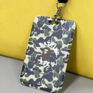 潮牌bape情侶學生校園卡套飯卡醫生護士胸牌工作證件掛繩保護套