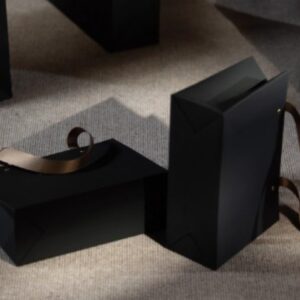 ins風磨砂紋理觸感黑色高級感簡約送禮手提袋禮品袋禮物袋