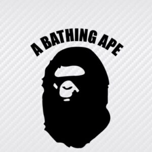 潮牌BAPE猿人猴路鏤空汽車貼紙反光油箱蓋裝飾貼鏤空拉花車身貼 $90